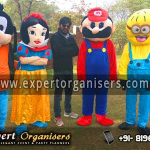 Goofy, Snow White, Minion, and Super Mario Cartoon Costume on Rent in Chandigarh, Mohali, Panchkula, Zirakpur, Kharar.