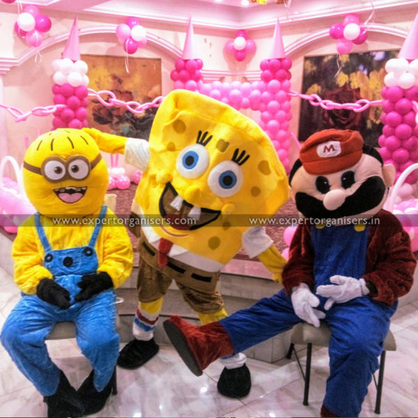 Minion, Sponge Bob, and Super Mario Cartoon Costume on Rent Chandigarh Mohali Panchkula