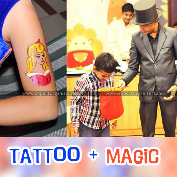 Tattoo Artist & Magic Show for Birthday Parties in Chandigarh Mohali Panchkula, Zirakpur, Kharar