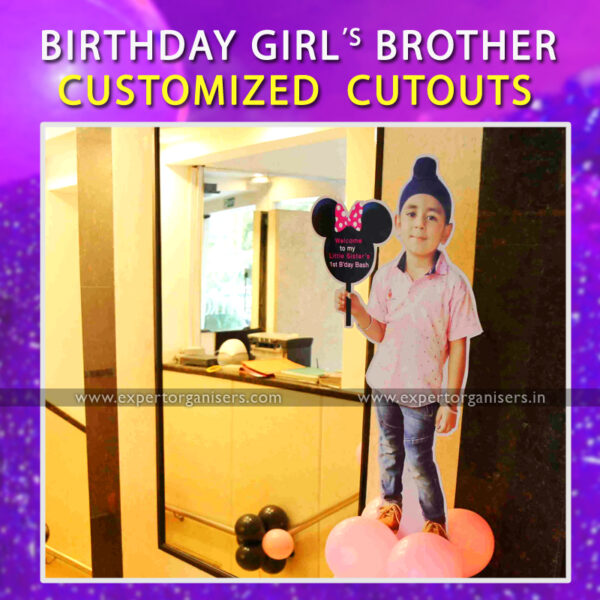 Birthday Girl's Brother Customized Cutouts for Birthday Party in Chandigarh, Mohali, Panchkula, Kharar, Zirakpur
