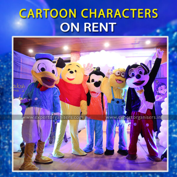 Disney Mickey Mouse, Donald Duck, Goofy, Minion, Winnie the Pooh Costume on Rent / HIRE for Birthday Parties in Chandigarh, Mohali, Panchkula, Zirakpur, Kharar, & nearby