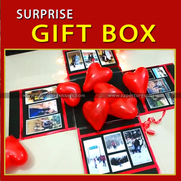 Surprise Explosion Box for Boyfriend, Girlfriend, Wife, Husband in Chandigarh, Mohali, Panchkula, Zirakpur, Kharar