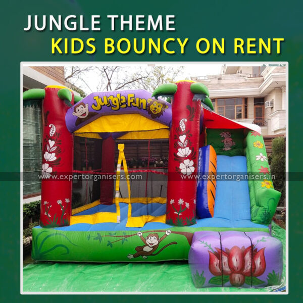 Jungle theme Kids bouncy on Rent in Chandigarh for Birthday Parties in Kharar