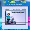 Customized Blessing / Wish Board of Baby boy for 1st Birthday Party | Chandigarh, Mohali, Panchkula.