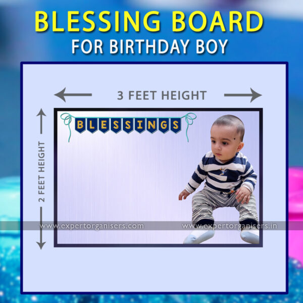 Customized Blessing / Wish Board of Baby boy for 1st Birthday Party | Chandigarh, Mohali, Panchkula.