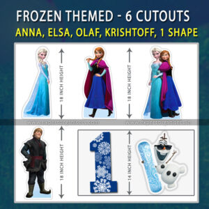 Frozen Anna Elsa Kristoff 1 Olaf Cutout – 6 pcs