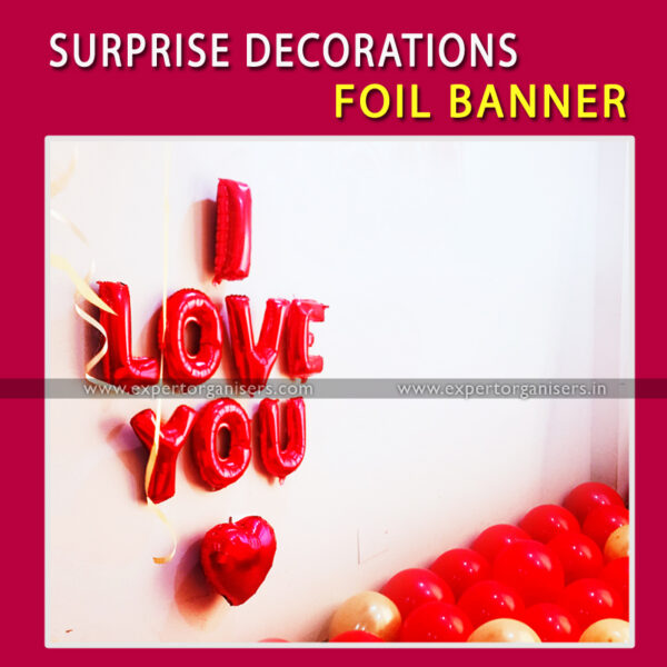 I love you banner for wall decorations Chandigarh, Mohali, Panchkula