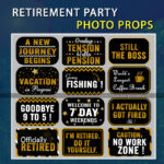 Retirement Party Photo Props – Wordings – 12 pcs Kit
