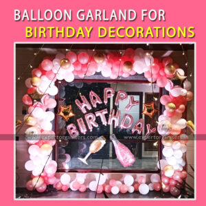 Birthday Decorations on Terrace with Balloon Garland in Chandigarh, Mohali, Panchkula, Zirakpur.