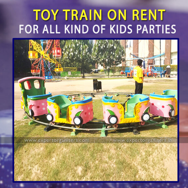 kids toy train on rent for birthday party in chandigarh mohali panchkula zirakpur