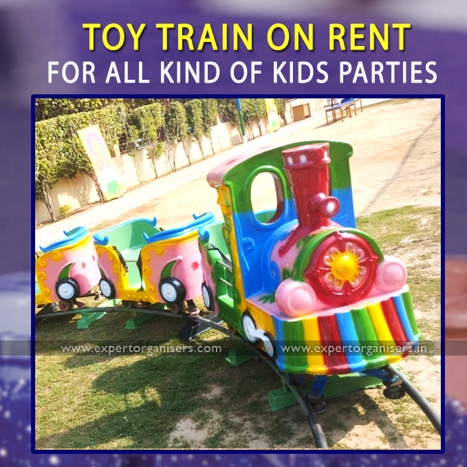 kids toy train on rent for birthday party in chandigarh mohali panchkula zirakpur