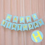 Happy Birthday Banner Bunting Flag – SKY BLUE