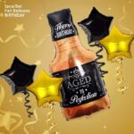 Whiskey Bottle Foil Balloon with Star Balloons