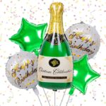Champagne Bottle Foil Balloons Kit – Set of 5