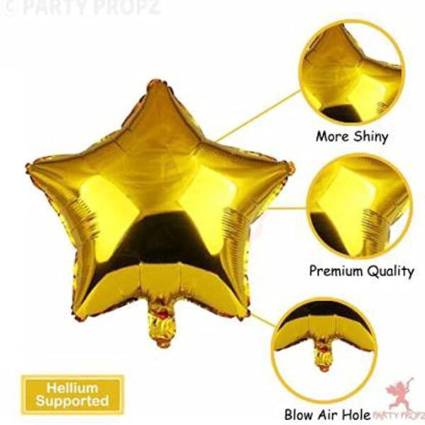 Golden Star Foil balloon for Birthday Party in Chandigarh, Mohali, Panchkula