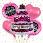 Cake Shape Foil Balloons Kit for Birthday – Set of 5