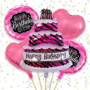Cake Shape Foil Balloon with Happy Birthday mentioned for Birthday Party in Chandigarh Mohali, Panchkula