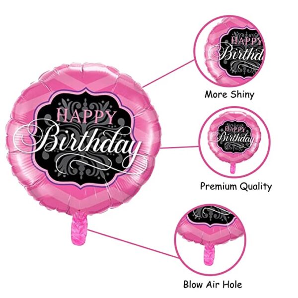 Happy Birthday mentioned round foil Balloons for Birthday Party in Chandigarh Mohali, Panchkula