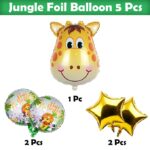 Jungle Theme Giraffe Foil Balloons Kit for Birthday Party