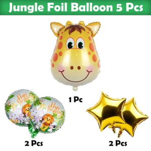 Jungle Theme Giraffe Foil Balloons Kit for Birthday Party