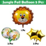 Jungle Theme Lion Foil Balloons Kit for Birthday Party
