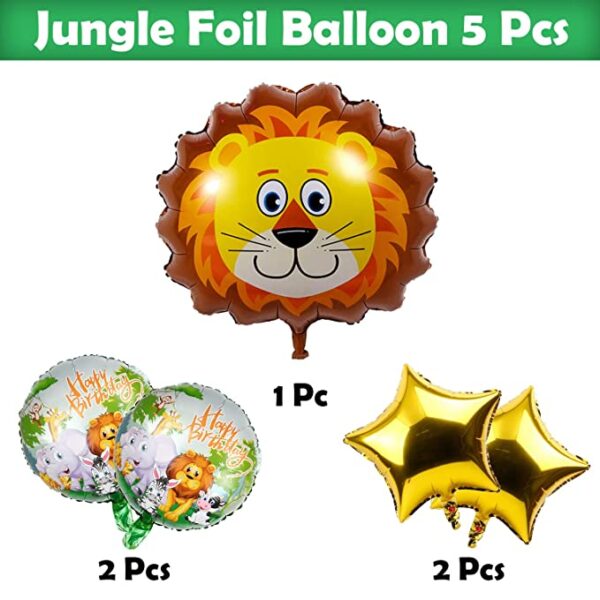 Jungle theme Lion Face Foil Balloon Kit in Large Size for Birthday Party in Chandigarh, Mohali, Panchkula