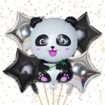 Panda Theme Foil Balloons Kit – Set of 5
