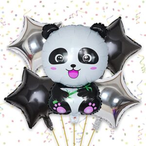 Panda theme foil balloon set of 5 for all parties in chandigarh mohali, Panchkula