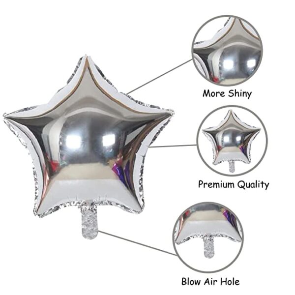 Silver star shapr Foil Balloons
