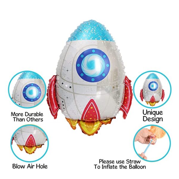 Space Theme Rocket Foil Balloon Kit for Birthday Party in Chandigarh Mohali, Panchkula, Zirakpur