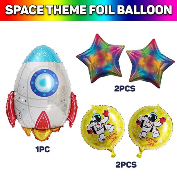 Space Theme Rocket Foil Balloon Kit for Birthday Party in Chandigarh Mohali, Panchkula, Zirakpur