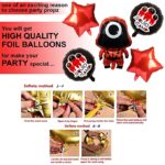 Squid Game Theme Foil Balloons Kit – Set of 5