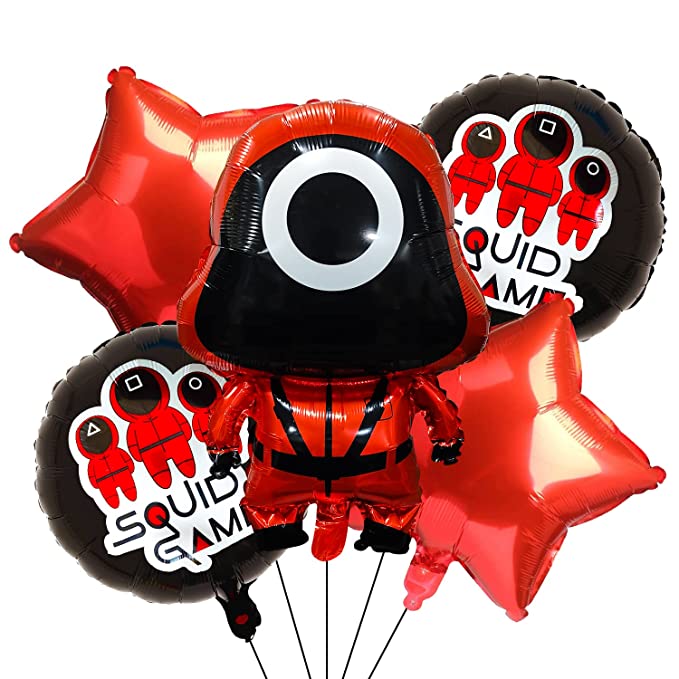 Squid Game Theme Foil Balloons for Birthday Party in Chandigarh, Mohali, Panchkula, Zirakpur