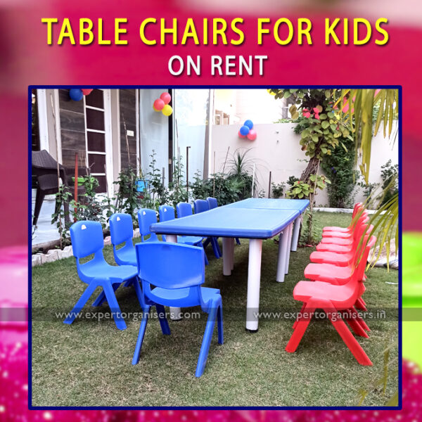 Kids Table Chairs on Rent for Parties in chandigarh, mohali, Panchkula, Zirakpur