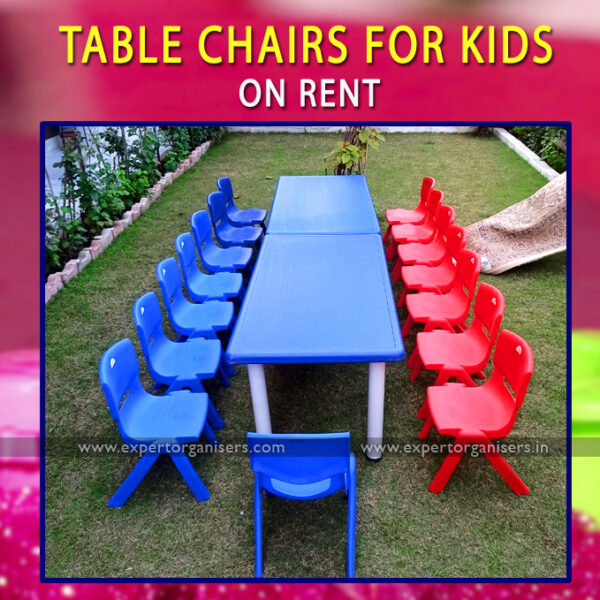 Kids Table Chairs on Rent for Parties in chandigarh, mohali, Panchkula, Zirakpur