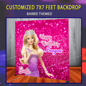 Barbie theme Customized Backdrop for Birthday