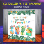 Dinosaur theme Customized Backdrop for Birthday