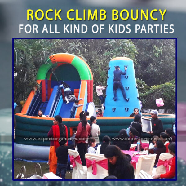 Rock Climb & Slide Bouncy on Rent for Kids Parties in Chandigarh Mohali Panchkula Zirakpur