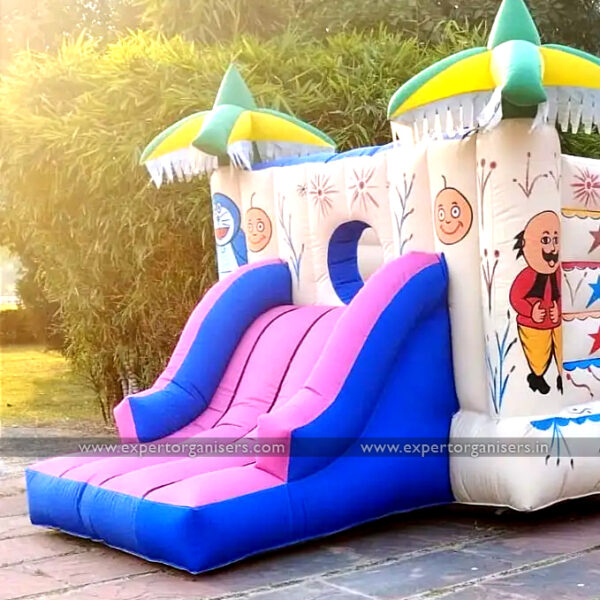 Motu Patlu theme Kids Bouncy on Rent for Birthday Parties in Chandigarh Mohali Panchkula, Zirakpur