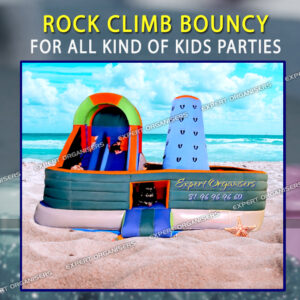 Rock Climb & Slide Bouncy on Rent for Kids Parties
