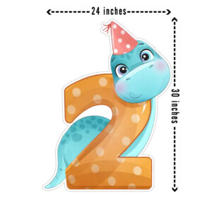 Dinosaur Theme Cutout for 2nd Birthday – 1 pc