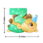 Dinosaur Theme Cutout for 3rd Birthday – 1 pc