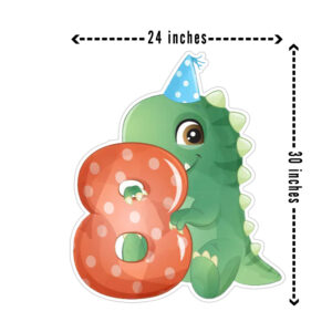Dinosaur Theme Cutout for 8th Birthday – 1 pc