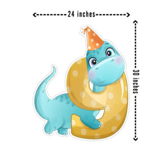 Dinosaur Theme Cutout for 9th Birthday – 1 pc