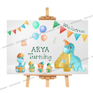 Dinosaur Theme Welcome Board for kids Birthday Parties in Chandigarh, Mohali Panchkula, Zirakpur, Kharar