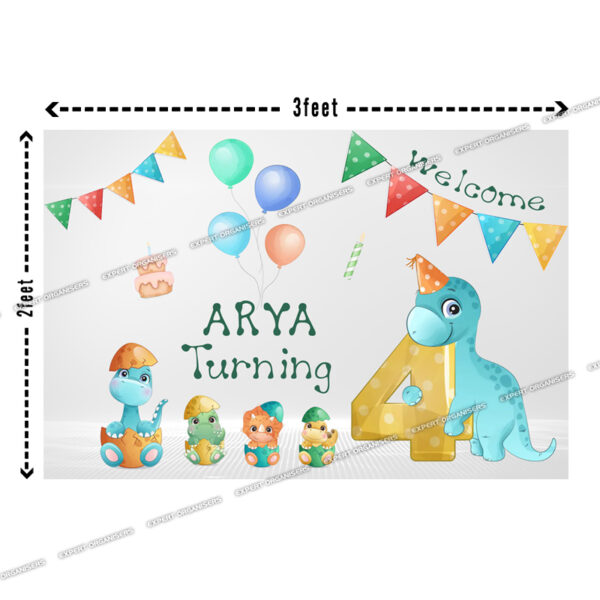 Dinosaur Theme Welcome Board for kids Birthday Parties in Chandigarh, Mohali Panchkula, Zirakpur, Kharar