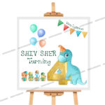 Dinosaur Theme Welcome Board (2x2ft)