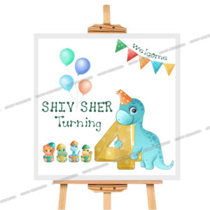 Dinosaur Theme Welcome Board for kids Birthday Parties in Chandigarh, Mohali Panchkula, Zirakpur, Kharar