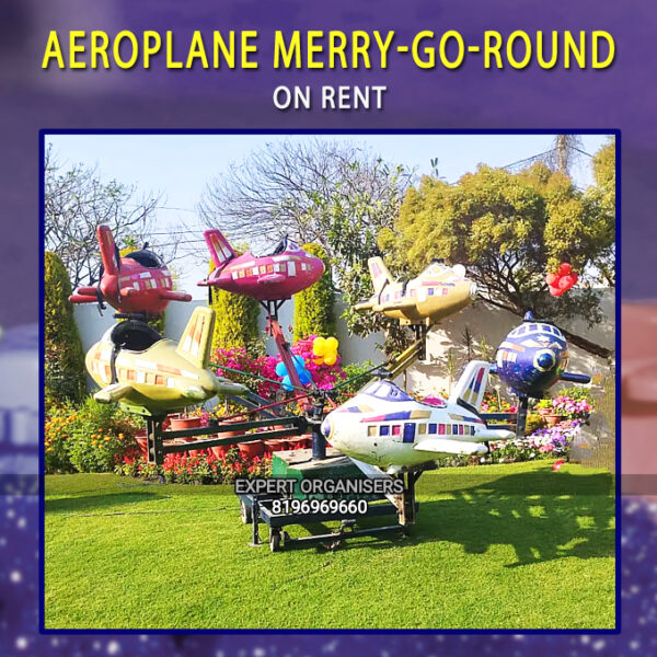 Aeroplane Merry Go Round on Rent for kids parties and events in Chandigarh, Mohali, Panchkula, Zirakpur