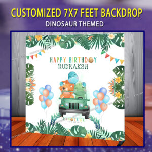 Cute Dinosaur theme Backdrop for Birthday Party
